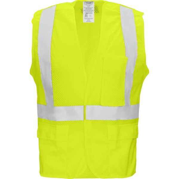 Ironwear Breakaway Safety Vest Class 2  w/ 2" Reflective Tape (Lime/4X-Large) 1284BRK-L-4XL